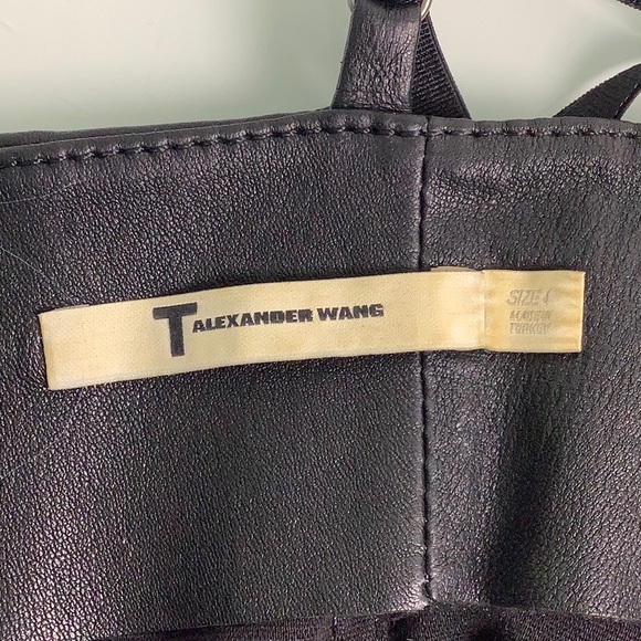 Alexander Wang Black Leather Mini dress size 4 - Picture 7 of 11